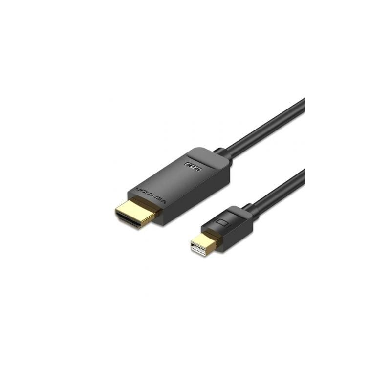 Cable Conversor Vention HAHBG- Mini DisplayPort Macho - HDMI Macho- 1-5m- Negro