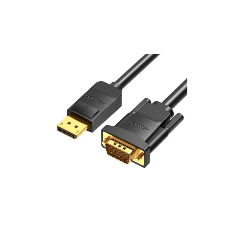 Cable Conversor Vention HBLBG- DisplayPort Macho - VGA Macho- 1-5m- Negro