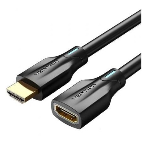 Cable Alargador HDMI 8K Vention AHBBF- HDMI Macho - HDMI Hembra- 1m- Negro