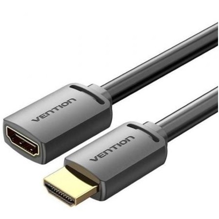 Cable Alargador HDMI 4K Vention AHCBF- HDMI Macho - HDMI Hembra- 1m- Negro