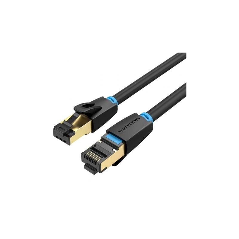 Cable de Red RJ45 SFTP Vention IKABD Cat-8- 50cm- Negro