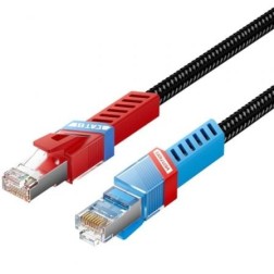 Cable de Red RJ45 SFTP Vention IKJBF Cat-8- 1m- Negro