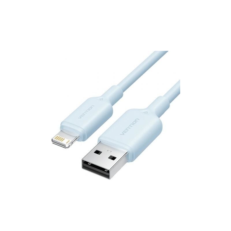 Cable USB 2-0 Lightning Vention LAMSH- USB Macho - Lightning Macho- 480Mbps- 2m- Azul