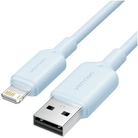 Cable USB 2-0 Lightning Vention LAMSH- USB Macho - Lightning Macho- 480Mbps- 2m- Azul