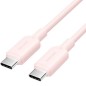 Cable USB 2-0 Tipo-C 3A Vention TRCPF- USB Tipo-C Macho - USB Tipo-C Macho- Hasta 60W- 480Mbps- 1m- Rosa