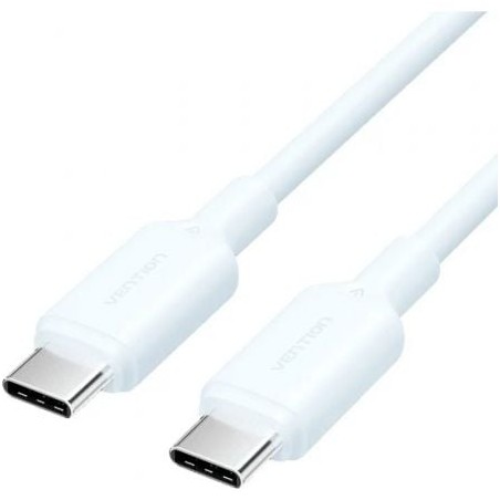 Cable USB 2-0 Tipo-C 3A Vention TRCSF- USB Tipo-C Macho - USB Tipo-C Macho- Hasta 60W- 480Mbps- 1m- Azul