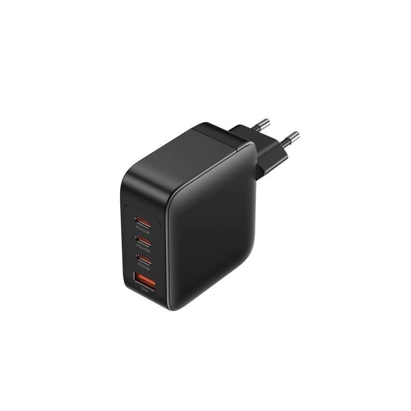 Cargador Gan de Pared Vention FEIB0-EU- 3xUSB Tipo-C + Cable USB Tipo-C- 1xUSB- 140W