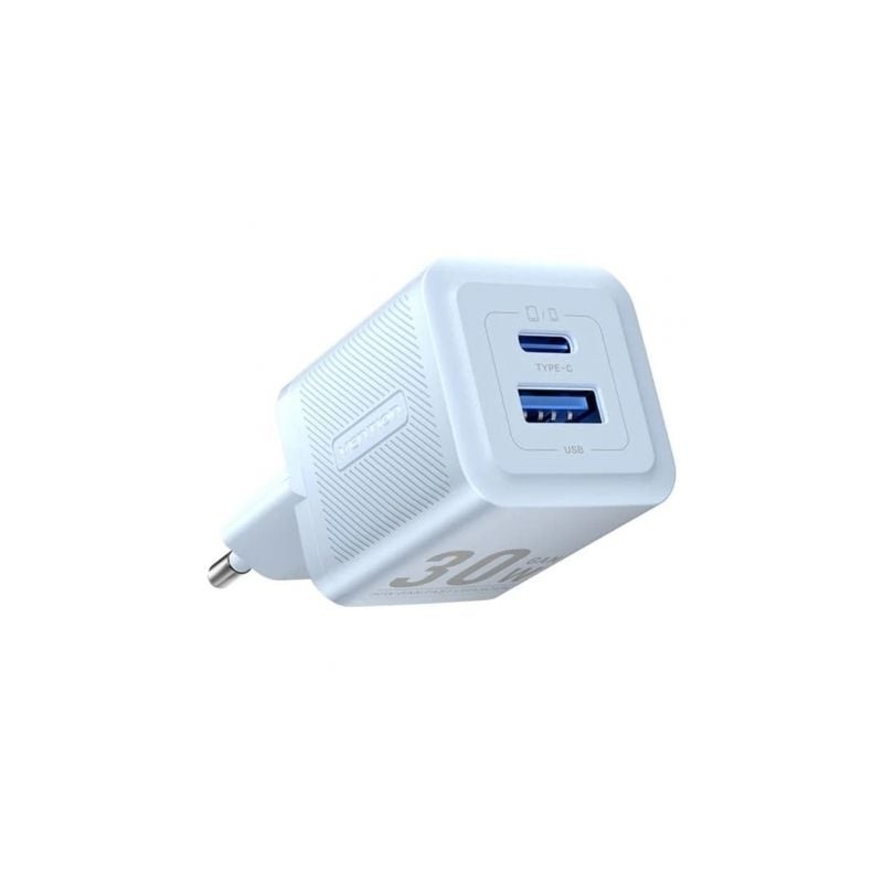 Cargador Gan de Pared Vention FEQL0-EU- 1xUSB Tipo-C- 1xUSB- 30W