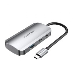 Hub USB Tipo-C Vention TNDHB- 3xUSB- 1xUSB Tipo-C- 1xUSB Tipo-C PD