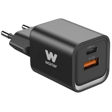 Cargador Compacto Woxter PE26-174- 1xUSB Tipo-C- 1xUSB- 35W