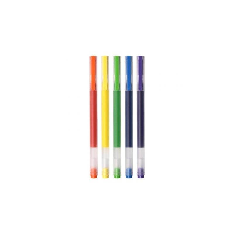 Bolígrafos de Tinta de Gel Xiaomi Mi High-Capacity Gel Pen- 5 unidades- Colores Variados