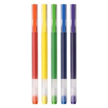 Bolígrafos de Tinta de Gel Xiaomi Mi High-Capacity Gel Pen- 5 unidades- Colores Variados