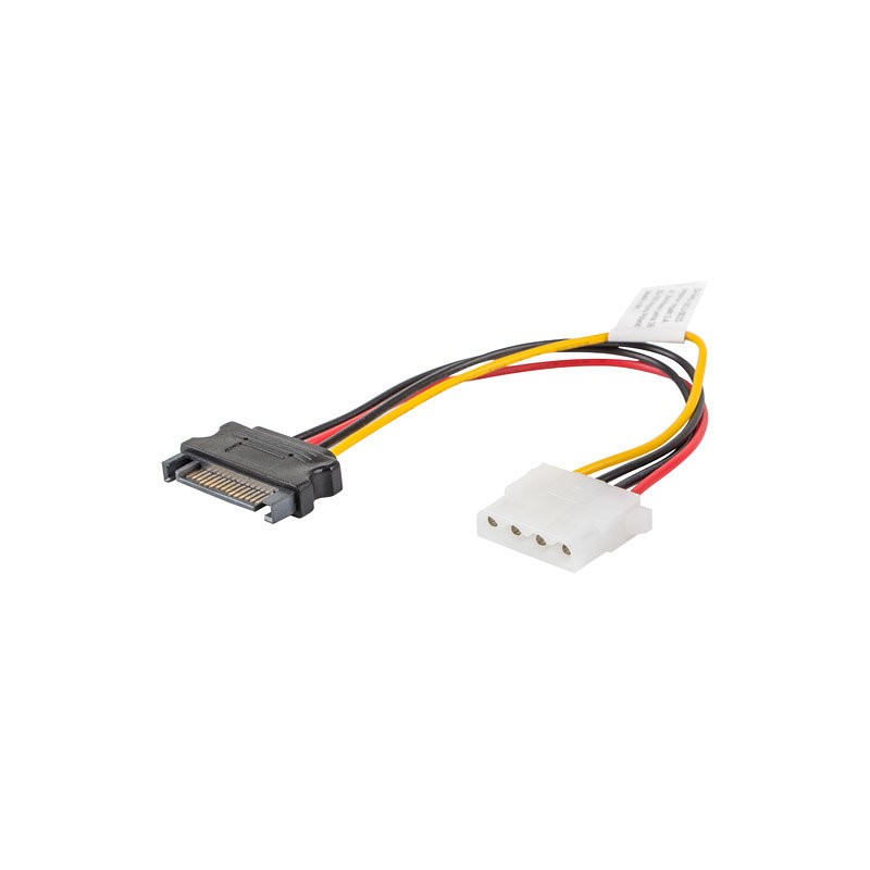 CABLE ALIMENTACION LANBERG MOLEX HEMBRA-SATA MACHO 15CM