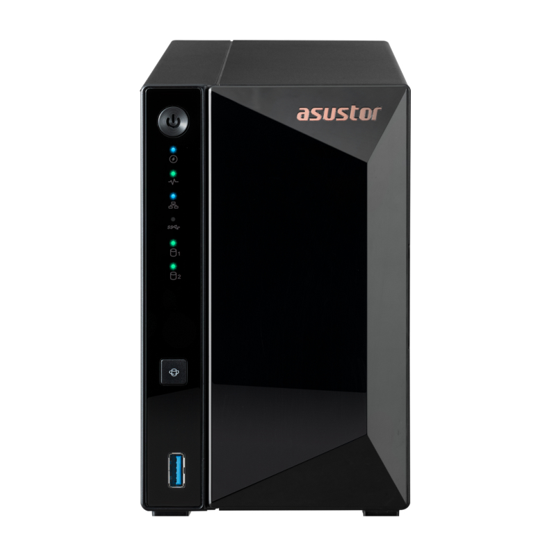 NAS ASUSTOR TOWER 2 BAY QUAD-CORE 1-4GHZ 2GB DDR4 2-5GBE X1 USB3-2