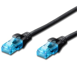 CABLE DE RED CAT 5E UTP DE 5,0 METROS EN COLOR NEGRO-