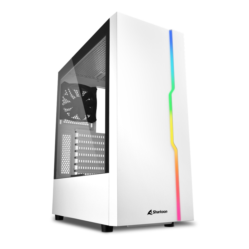 CAJA SHARKOON RGB SLIDER ATX 2XUSB3-0 2XUSB2-0 SIN FUENTE BLANCO