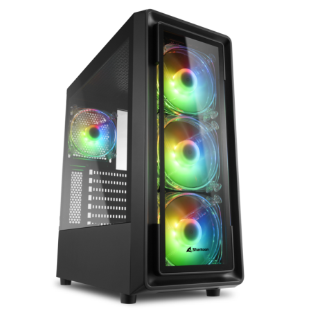 CAJA SHARKOON TK4 RGB ATX 2XUSB3-0 1XUSB2-0 SIN FUENTE NEGRO