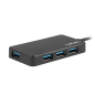 HUB NATEC SILKWORM USB-C 4 PUERTOS USB 3-0 NEGRO