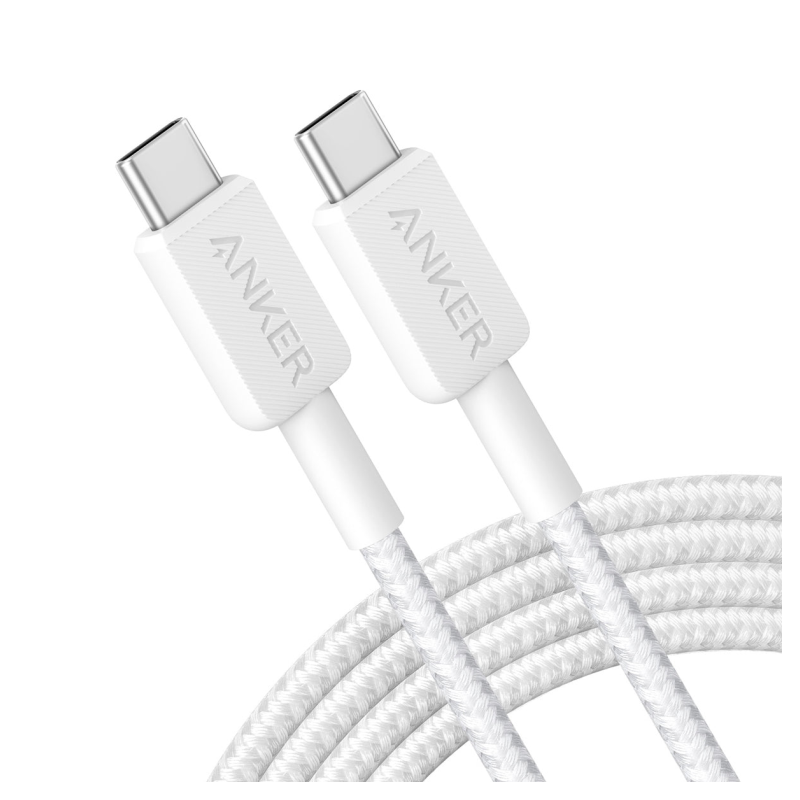 CABLE ANKER 322 USB-C A USB-C 1,8M 60W BLANCO