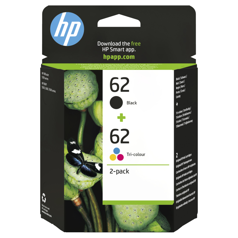 TINTA HP 62 PACK AHORRO NEGRO TRICOLOR