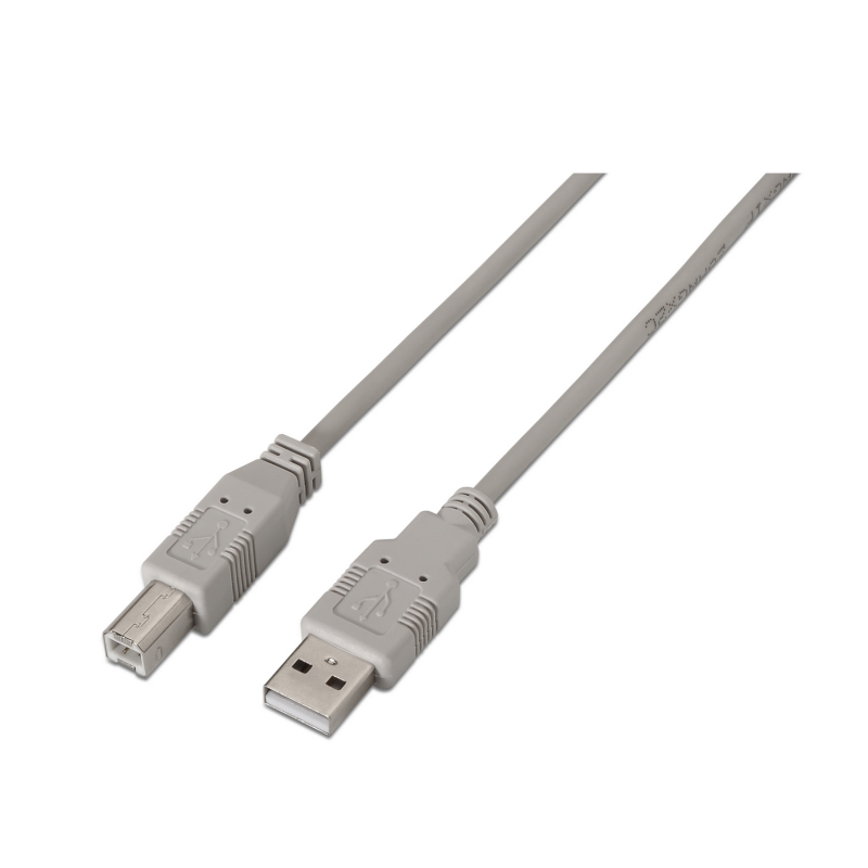 CABLE AISENS USB 2-0 IMPRESORA TIPO A M-B M BEIGE 1-8M