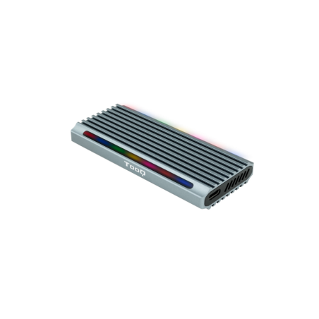 CAJA EXTERNA TOOQ TQE-2221G NGFF-NVMe "SHINOBI" USB-A RGB GRIS