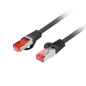 CABLE RED LANBERG LATIGUILLO CAT-6 S-FTP LSZH CU 0-25M NEGRO FLUKE PASSED