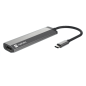 ADAPTADOR NATEC FOWLER SLIM USB-C 2XUSB 3-0,HDMI 4K,USB-C PD