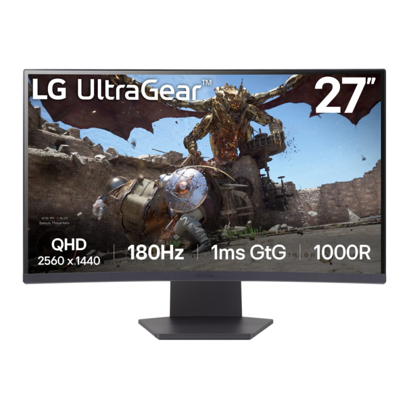 Monitor Gaming Curvo LG UltraGear 32GS60QC-B 31-5"- QHD- 1ms- 180Hz- VA- Negro