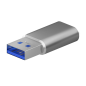 Adaptador USB 3-2 GEN2 Aisens A108-0677- USB Tipo-C Hembra - USB Macho