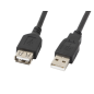 CABLE ALARGADOR LANBERG USB 2-0 MACHO HEMBRA 5M NEGRO