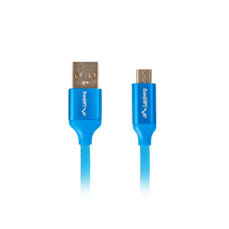 CABLE USB LANBERG 2-0 MACHO-MICRO USB MACHO QUICK CHARGE 3-0 1-8M AZUL