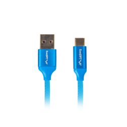 CABLE USB LANBERG 2-0 MACHO-USB C MACHO QUICK CHARGE 3-0 0-5M AZUL