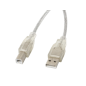 CABLE USB 2-0 LAMBERG USB-A MACHO A USB-B MACHO 1,8M FERRITA TRANSP