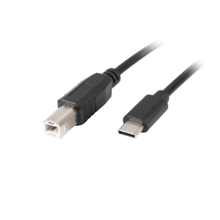 CABLE LANBERG USB C MACHO A USB B 2-0 MACHO 1-8M NEGRO