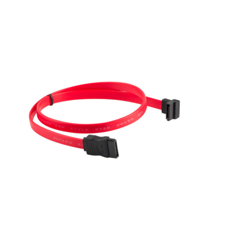 CABLE SATA III LANBERG 6GB-S HEMBRA HEMBRA ANGULO 0-5M ROJO