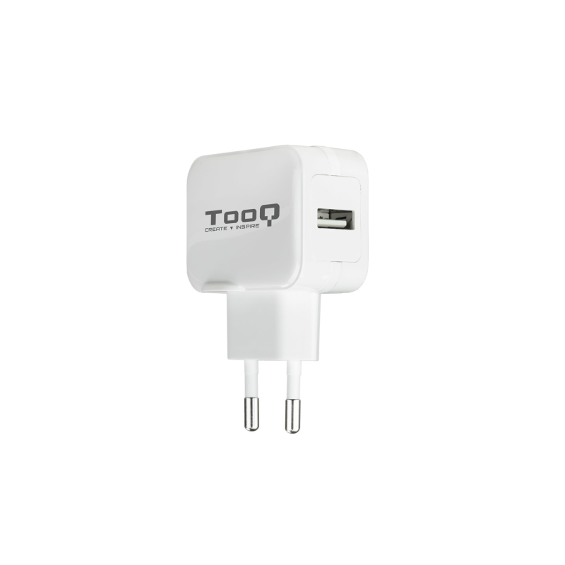 Cargador de Pared TooQ TQWC-1S01WT- 1xUSB- 12W- Blanco