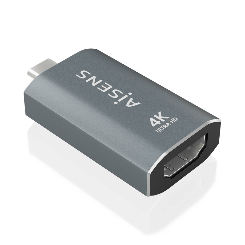 ADAPTADOR CONVERSOR AISENS ALUMINIO USB-C-M A HDMI 4K@60HZ-H GRIS