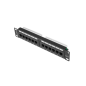 PATCH PANEL LANBERG 12 PUERTOS 1U 10" CAT-6 NEGRO