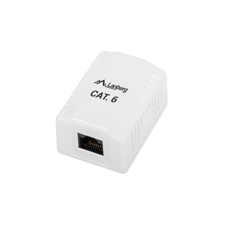 ROSETA DE SUPERFICIE LANBERG CAT-6 UTP 1X TOMA RJ45 BLANCO