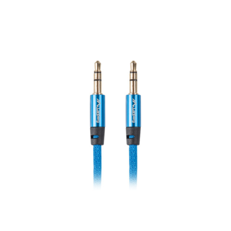 CABLE MINIJACK LANBERG 3-5MM M-M 3 PIN 2M PREMIUM AZUL