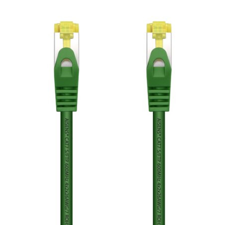 CABLE RED AISENS LATIGUILLO RJ45 LSZH CAT-7 SFTP PIMF 0-5M VERDE