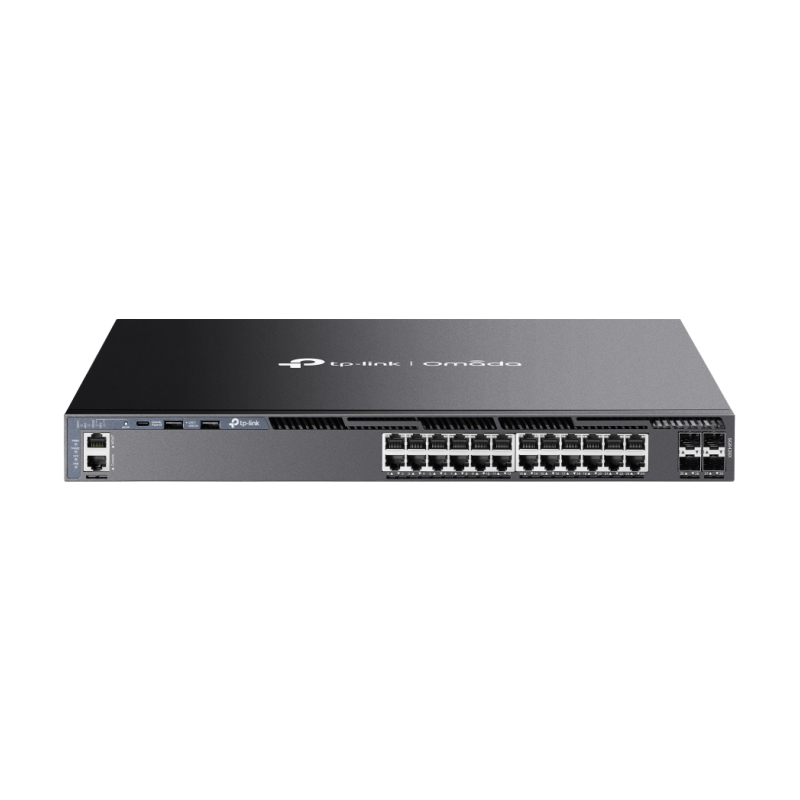 OMADA 24-PORT GIGABIT STACKABLE L3 MANAGED SWITCH WITH 4 10GE SFP+ SLOTS