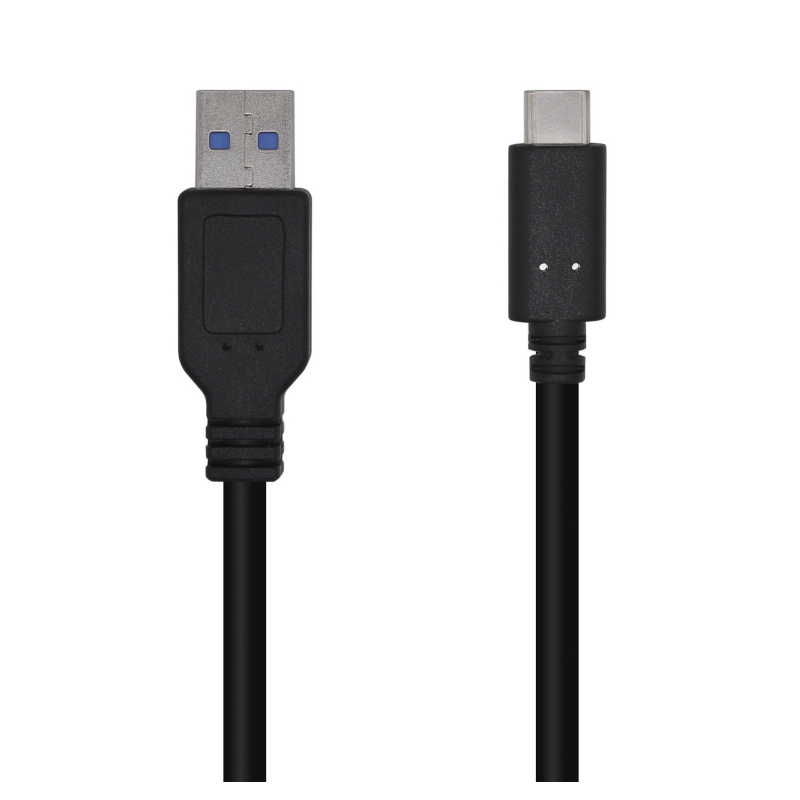 AISENS CABLE USB 3-1 GEN2 10GBPS 3A TIPO USB-C M-A M NEGRO 1-5M