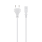 CABLE DE ALIMENTACION EURO A IEC C7 BLANCO, 1,80 METROS-