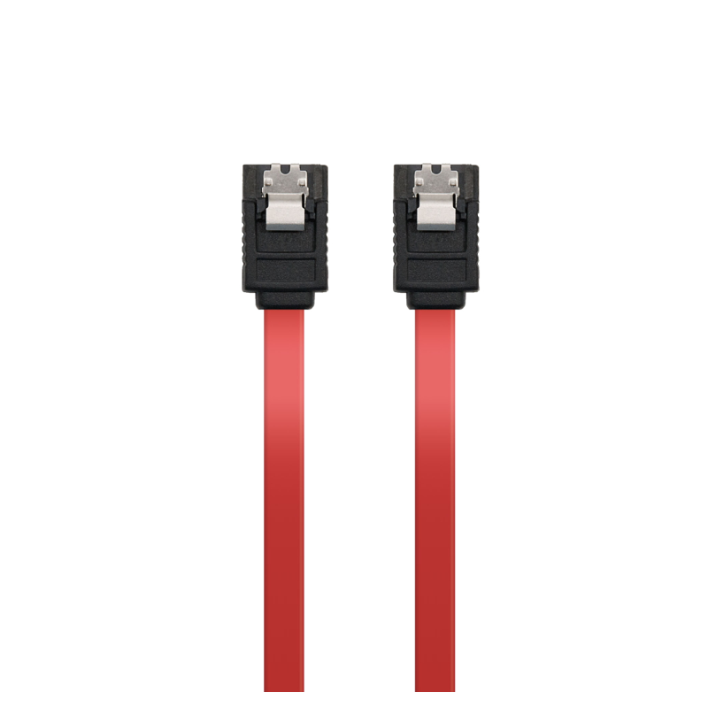 CABLE SATA PARA DISCO DURO DE 1,5 3 6 GBITS L-TYPE CON CLIPS 0,75 M