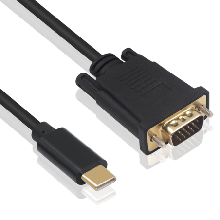 CABLE ADAPTADOR GRA?FICO USB TIPO C A VGA, LONGITUD DE 1,8 METROS-