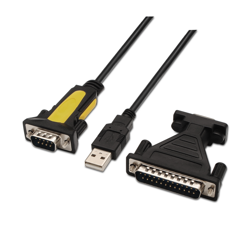 ADAPTADOR USB(A)M A SERIE RS232 AISENS 1-8M NEGRO