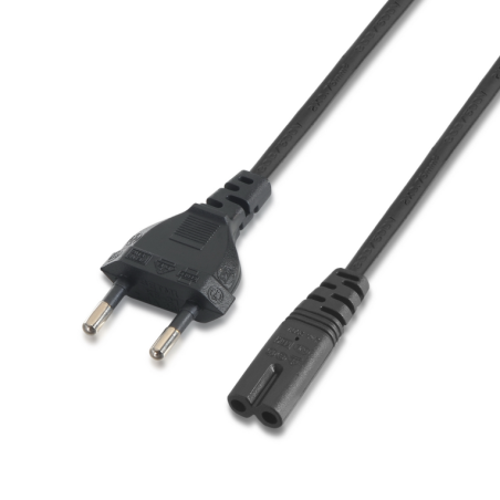 CABLE ALIMENTACION AISENS FORMA 8 CEE7 16 M-C7 H NEGRO 1-5M