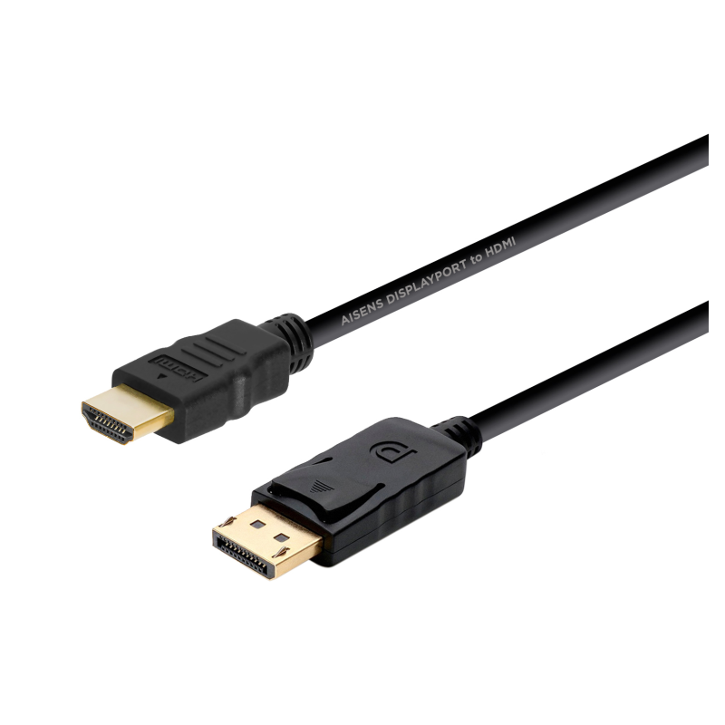 Cable Conversor Aisens A125-0364- DisplayPort Macho - HDMI Macho- 2m- Negro